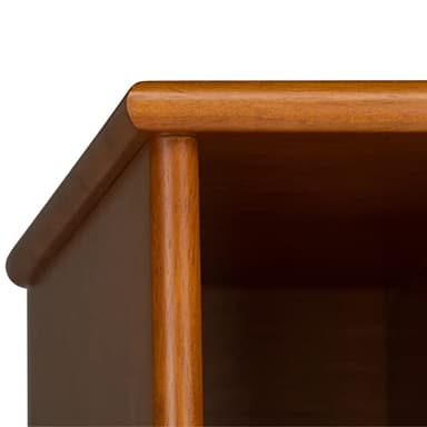 SIMPLIHOME Draper Bookcase - 64 inch Tall Solid Hardwood Storage Bookshelf in Teak Brown, Mid-Century Modern Storage for Living Room, Study Room or Office with Adjustable Shelves and Angled Legs - Image 7