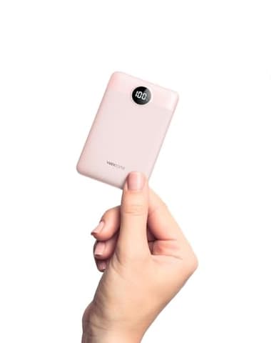 VEEKTOMX Small Portable Charger, Mini Power Bank 10000mAh, PD 22.5W Fast Charging USB-C Battery Bank, Travel Essentials Dual Voltage External Portable Powerbank for iPhone/Samsung/Google Pixel, Pink - Image 1