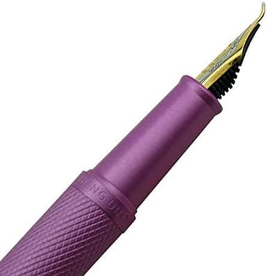 Asvine Pink Forest Fountain Pen Bent Nib, Classic Design with Converter and Metal Pen Case, The Light of Hope Serise - Image 5