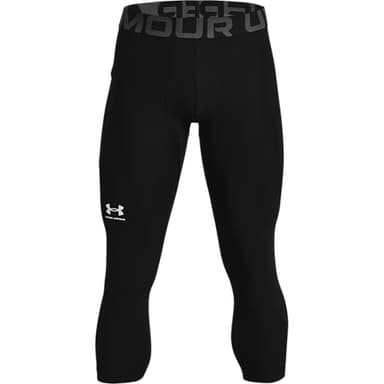 Under Armour Men's Armour HeatGear 3/4 Leggings , Black (001)/Pitch Gray, Large - Image 1
