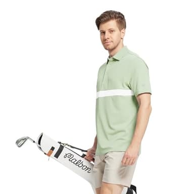 M MAELREG Mens Polo Shirt Short Sleeve Casual Solid Quick Dry Fit Lightweight Performance Sport Mens Golf Shirt - Image 3