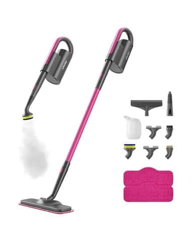 Schenley Steam Mop Cleaner with Detachable Handheld Steamer for Cleaning Hardwood, Laminate Floor, Tiles and Grout, with 7-in-1 Multi-purpose Accessories and Washable Microfiber Pads - Image 1