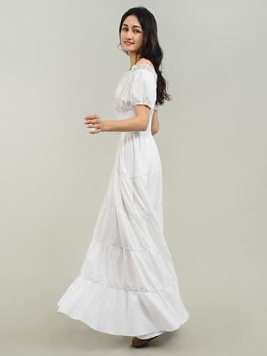 Zhitunemi Renaissance Costume Women Dress: Halloween Costumes Woman 2025 Renaissance Dresses - Halloween Party Theme Events White 2XL - Image 4