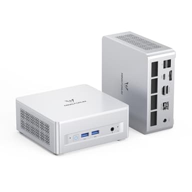 MINISFORUM UM880 Plus Mini PC AMD Ryzen 7 8845HS(8C/16T, up to 5.1GHz), 32GB DDR5 1TB PCIe4.0 SSD, HDMI+DP+USB4 Triple Outputs, OCuLink Port, 2.5G LAN, 5x USB Port, Radeon 780M Graphics Micro Computer - Image 1