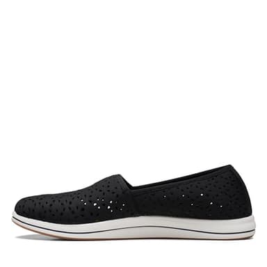 Clarks Women's Breeze Emily Loafer, Black Synthetic, 9.5 Wide - Image 6