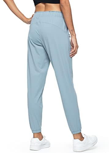 Haowind Joggers for Women with Pockets Elastic Waist Workout Sport Gym Pants Comfy Lounge Yoga Running Pants(Denim Blue L) - Image 2