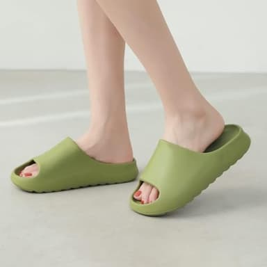 Cloud Slides for Women and Men, Platform Slides Slippers, Non-Slip Quick Drying Soft Lightweight Shower Shoes, Thick Sole Open Toe Slides Sandals for Indoor & Outdoor - Image 6