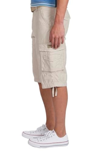 Unionbay Men's Cordova Belted Messenger Cargo Short - Reg and Big and Tall Sizes, Sand, 42 - Image 3