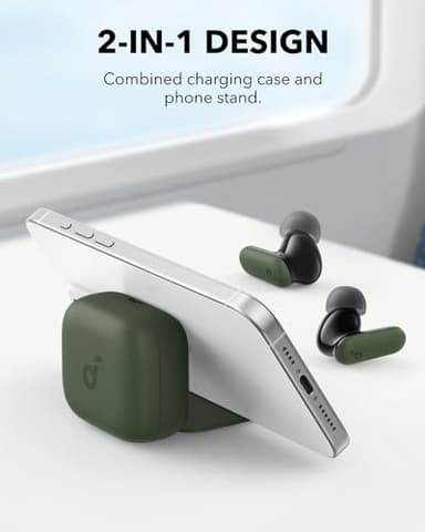 Soundcore P30i by Anker Noise Cancelling Earbuds, Strong and Smart Noise Cancelling, Powerful Bass, 45H Playtime, 2-in-1 Case and Phone Stand, IP54, Wireless Earbuds, Bluetooth 5.4 (Green) - Image 2