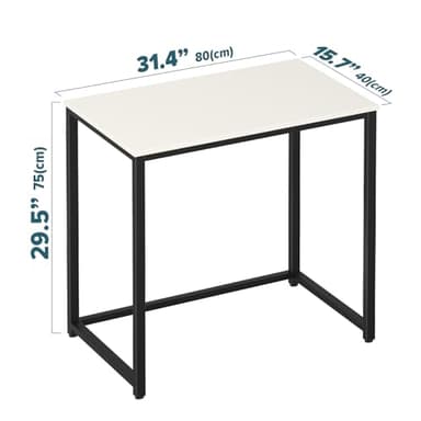 SINPAID Small Computer Desk - 31.5" Modern Gaming & Study Desk for Small Spaces, White - Image 3