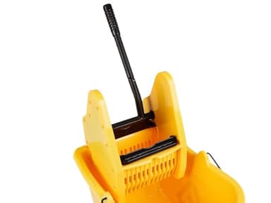 Amazon Basics Rectangular Floor Cleaning Mop Bucket with Sturdy Down Press Wringer Combo, 35-Quart, Yellow (Previously AmazonCommercial brand) - Image 4