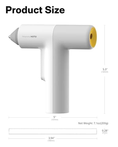 HOTO Easyflow Hot Glue Gun, Cordless Glue Gun with 40 Sticks, 30s Fast Preheating, 3000mAh, One-Hand Auto Dispensing, Anti-Scald & Anti-Drip, Wireless/Wired, Ideal for DIY/Kids Crafts & Home Repairs - Image 8