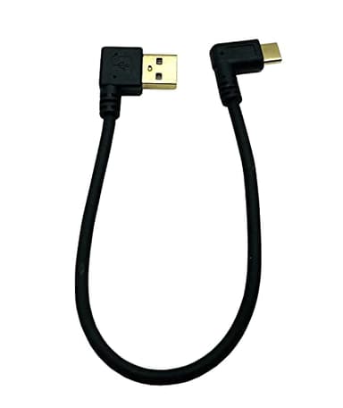 Dafensoy Right Angle USB C Male to Male USB A Cable, USB A 2.0 to USB C 3.1 Charging Cable, Suitable for Mobile Phones, Tablets Fast Charging 0.25M/10inch (Left-Right) - Image 3