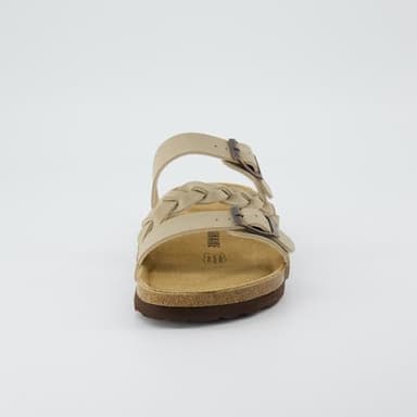 CUSHIONAIRE Women's Cork Footbed Sandal - Comfortable, Adjustable Straps, Arch Support, Wide Widths Available, Boho Chic Summer Slides, Stone 8 - Image 9
