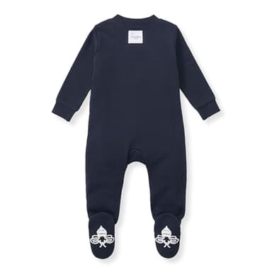 Burt's Bees Baby Boys' Organic Cotton Sleep and Play Footed Pajamas, One-piece Zip Front Romper, Baby Essentials - Image 2
