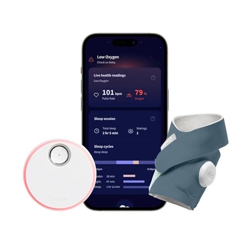 Owlet Dream Sock® - FDA-Cleared Smart Baby Monitor - Track Live Pulse (Heart) Rate, Oxygen in Infants - Receive Notifications - Image 1
