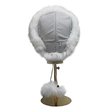 UMREN Women's Winter Warm Fox Fur Hat Cossack Russian Style Hat Caps with Stretch Picture - Image 6
