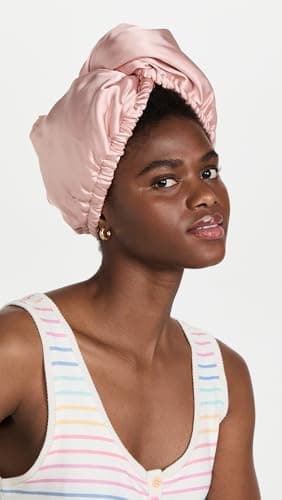 Kitsch Satin Microfiber Hair Towel Wrap for Women - Super Absorbent, Quick Dry, Anti-Frizz - for Long and Short Hairs, Turbans for Women, Wet and Curly Hair Wrap - Blush - Image 3