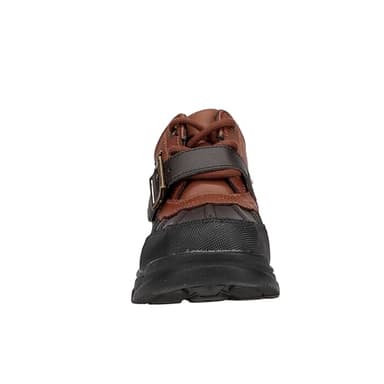 Polo Ralph Lauren Boy's Dover Boot Sneaker, Chocolate/TAN, 4 Toddler - Image 2