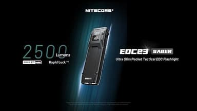 Nitecore EDC23 EDC Flashlight, 2500 Lumen Ultra-Slim Flat Shape USB-C Rechargeable Fast Charging with Digital OLED Display, Mechanical Lock Switch - Image 3