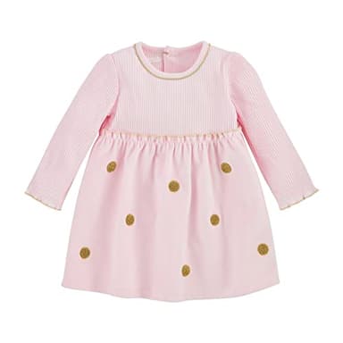 Mud Pie Girls Dot Dress, Pink, 4 Toddler - Image 1