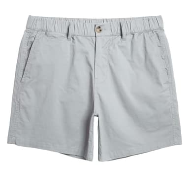 maamgic Men's Classic-fit 5.5" Cotton Casual Shorts Elastic Waistband with Multi-Pocket Daily Wear Walking Summer Outfit Silver Grey 30 - Image 1