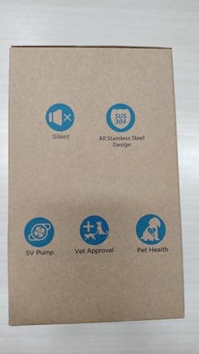 AOOGITF Cat Water Fountain + 6 Filters + 3 Sponges, 304 Stainless Steel Pet Water Fountain, 24 Hours Keep The Water Clean, 74oz Capacity, Ultra-Quiet, No Sputter, Compact, Easy Cleaning - Image 14