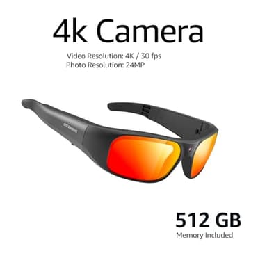 OhO sunshine Ultra 4K Camera Glasses,512GB Built-in Memory Smart Glasses with UV400 Sunglasses Lens for Outdoor Sport - Image 5