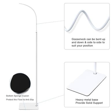 67" Adjustable Height Baby Monitor Floor Stand Holder for Infant Optics DXR-8 Pro,Nanit Pro,Eufy Spaceview, Spaceview Pro,Owlet Cam 2 Baby Monitor Stand，Also for Cameras with 1/4 Screw Mount - Image 6