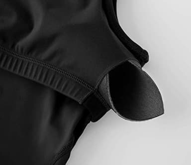 Women’s Longline Sports Bra Wirefree Padded Medium Support Yoga Bras Gym Running Workout Tank Tops (Black, X-Large) - Image 6