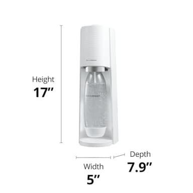 SodaStream - Terra Sparkling Water Maker | VALUE BUNDLE | CQC CO2 system | Includes 2x CO2 Cylinders, 3x 32 Fl Oz Dishwasher Safe Bottles, 2x Bubly Flavor Drops | Combine with Pepsi Flavors | White - Image 3