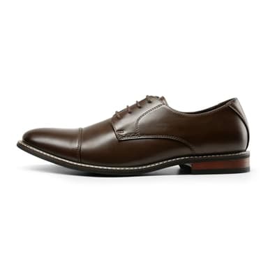 Bruno Marc Men's Prince Classic Modern Formal Oxford Lace Up Dress Shoes,Size 9,Dark Brown,BMUMOX2528 - Image 2
