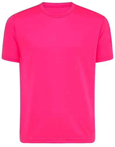 Opna Youth Boys Dri Fit Athletic T Shirts for Boys & Girls Sports Undershirt – Youth & Teen Sizes NEONPNK-5T Bright Pink - Image 1