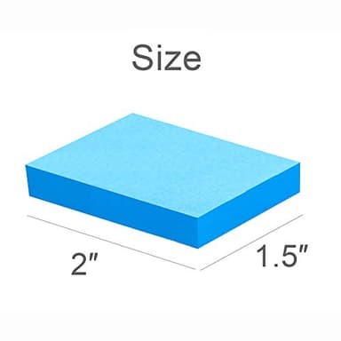 Mini Sticky Notes 1.5x2 Inches, Bright Colors Self-Stick Pads, 24 Pack, 75 Sheets/Pad,1800 Sheets - Image 2