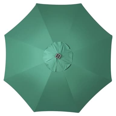 Blissun 9 ft Solar Umbrella, Patio Umbrella with 32 LED Lights, Outdoor Table Market Umbrella for Garden, Deck, Backyard (Seaglass) - Image 4