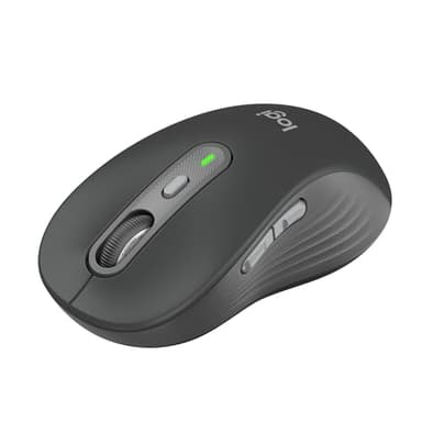 Logitech Signature Plus M750 L Wireless Mouse - for Large Hands, SmartWheel, Bluetooth, Multi Device, 24-Month Battery, Silent Clicks, Customizable Side Buttons, Contoured Shape - Graphite - Image 1