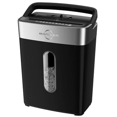 BONSEN Shredder for Home Office, 4 Gallons 8-Sheet Cross Cut Credit Card Shredder, Small Paper Shredder for Home Use, High Security Level P-4, ETL Certification (S3101) - Image 1