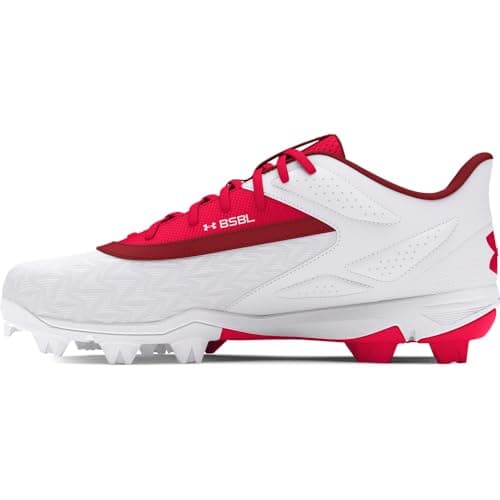 Under Armour Men's Leadoff Low RM 3.0 Baseball Cleat, (600) Red/White/Red, 7.5, US - Image 1