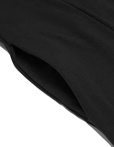 COOFANDY Men's Long Hooded Cardigan Ruffle Shawl Collar Open Front Lightweight Drape Cape Overcoat Pockets, Black, Large - Image 5