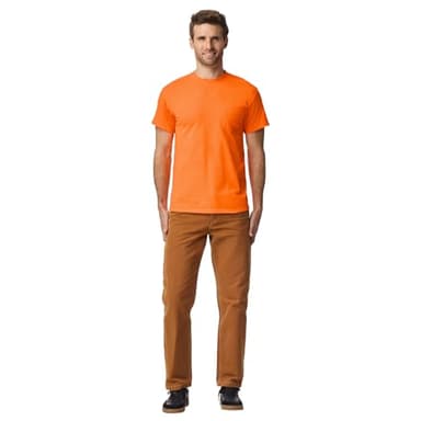 Gildan Men's DryBlend Workwear T-Shirts with Pocket, 2-Pack Shirt, Safety Orange, Large - Image 7