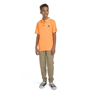 Hurley boys H20-dri Polo T Shirt, Bright Mango Heather, Large US - Image 7