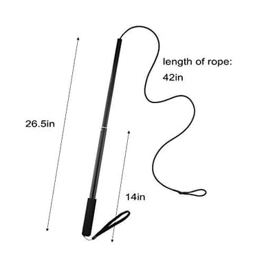 AMYESE Interactive Dog Toys - Extendable Flirt Pole with 2pcs Fleece Lure Tugs for Dog Outdoor Entertainment, Train and Exercise, New Blue - Image 3