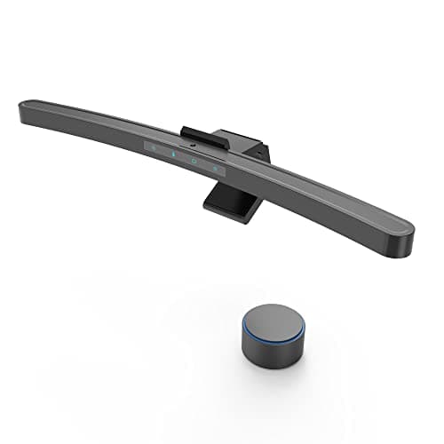 ONWAY Curved Monitor Light Bar with Wireless Remote,Monitor Light Bar with Auto-Dimming and Camera Base,Applicable to All Screens. No Screen Glare,for (Basic) - Image 1