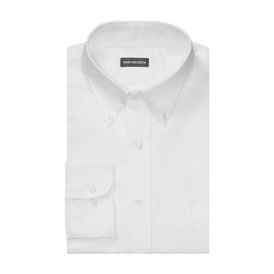 Van Heusen Men's Dress Shirt Regular Fit Oxford Solid, White, 15.5"-16" Neck 33"-34" Sleeve - Image 3