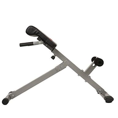 Sunny Health & Fitness 45-Degree Hyperextension Roman Chair with Adjustable Height and Back, Glute, Hamstring, and Ab Workouts Foldable Sit Up Gym Bench for Home, Gray - SF-BH6629 - Image 9