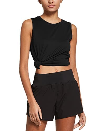 baleaf Workout Tank Tops for Women Sleeveless Running Shirts Activewear Gym Yoga Tops Black Size L - Image 5