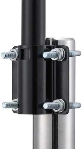 Antenna Mast Pipe Mount and Flag Pole Mounting Adapter Works with Starlink Dish and Integrated Structure Universal Antenna Heavy Duty Steel Pole Mount V-Clamp Bracket Roof Mounting - Image 5