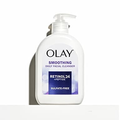 Olay Face Wash, Daily Facial Cleanser with Retinol, Peptides & Glycerin - Smoothing, Noursihes Skin Surface, Hydrates while Cleansing - Sulfate-Free, Paraben-Free, 16 Oz - Image 7