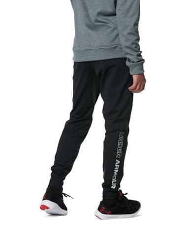 Under Armour Boys Brawler 2.0 Tapered Pants , Black (001)/White , Medium - Image 3