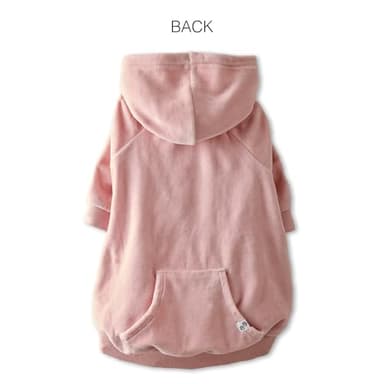Pet Passion Cooper II Organic Cotton Velour Dog Hoodie Pet Coat for Small, Medium and Large Dogs, Pink, Large - Image 3